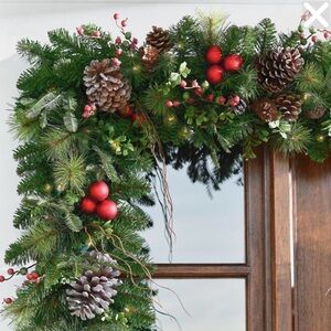 Frontgate Holiday Garland - Cordless - 6 ft - NWT